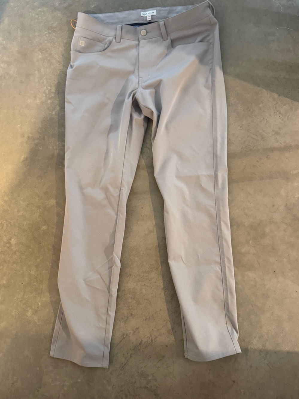 Peter Millar Slim Stretch Chinos in Light Gray